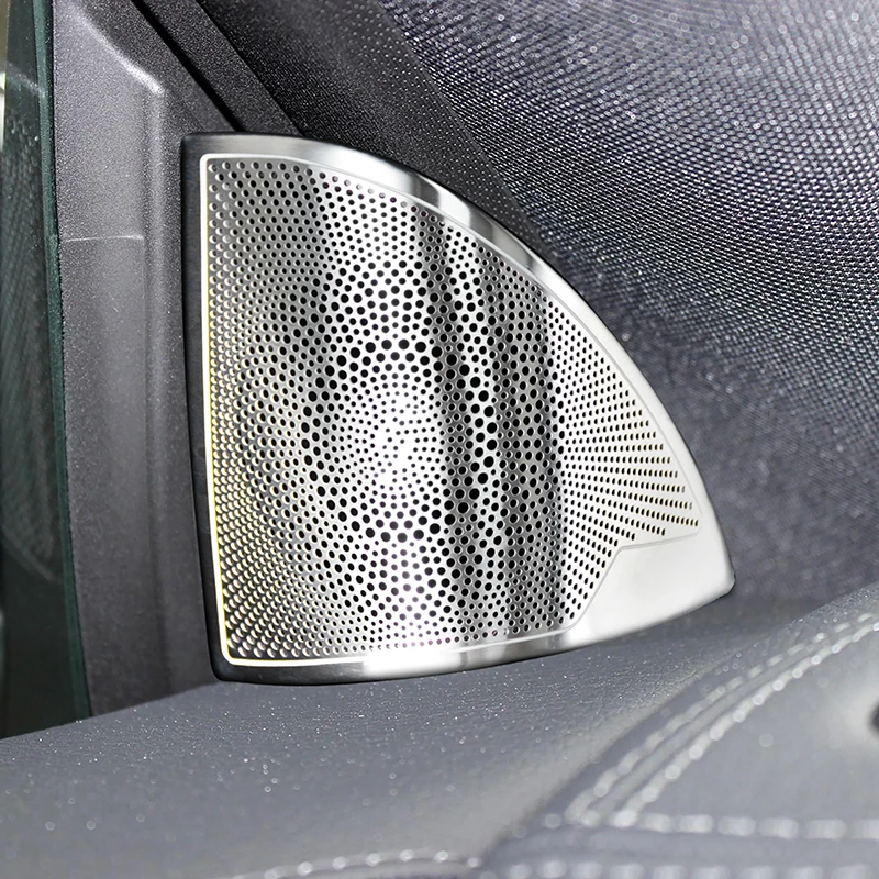 Stainless Steel Speaker Tweeter Cover Sticker For Mercedes Benz CLA C117 2013-2019 Car Door Window A-pillar Triangle Accessory - view 4