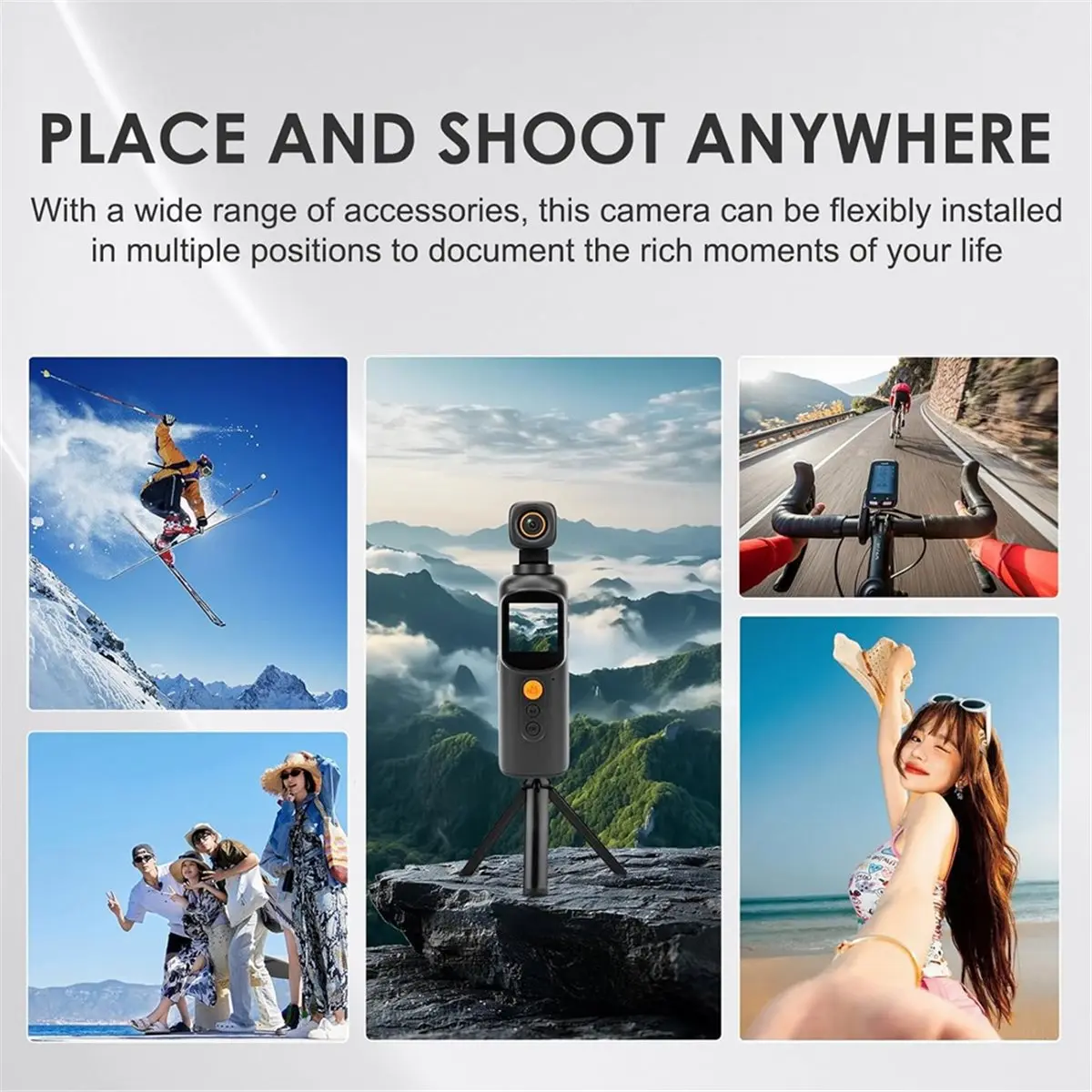 

Стабильная карманная камера 4K, камера для видеоблогов с Wi-Fi и картой 64G, мини-экшн-камера для путешествий, занятий спортом и рабочим рекордером