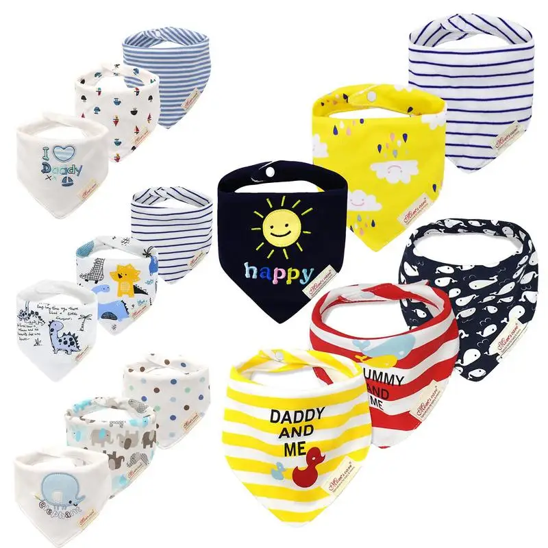 

3pcs/Set Baby Bibs Adjustable Newborn Triangular Drool Bibs Triangle Scarf Saliva Towel Infant Feeding supplies birthday gift