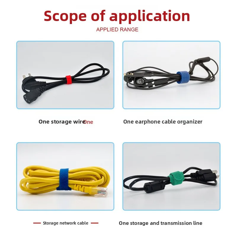 Data Cable Storage and Organization Tool, Cable Fixing Magic Tape, Cable Tie, Computer Desktop Cable Organizer