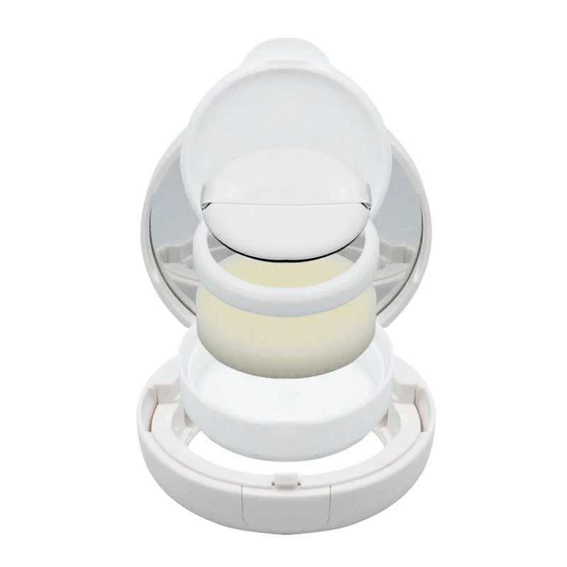 Contenitore per trucco cosmetico portatile con cuscino d'aria vuoto da 15 g/0,5 once con specchio in spugna per polvere per fondotinta in crema BB