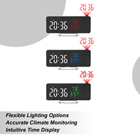 Digital Projection Clocks 270 Rotatable Projector LED Display Digital Alarm Clocks With Temperature & Humidity Display For Kids