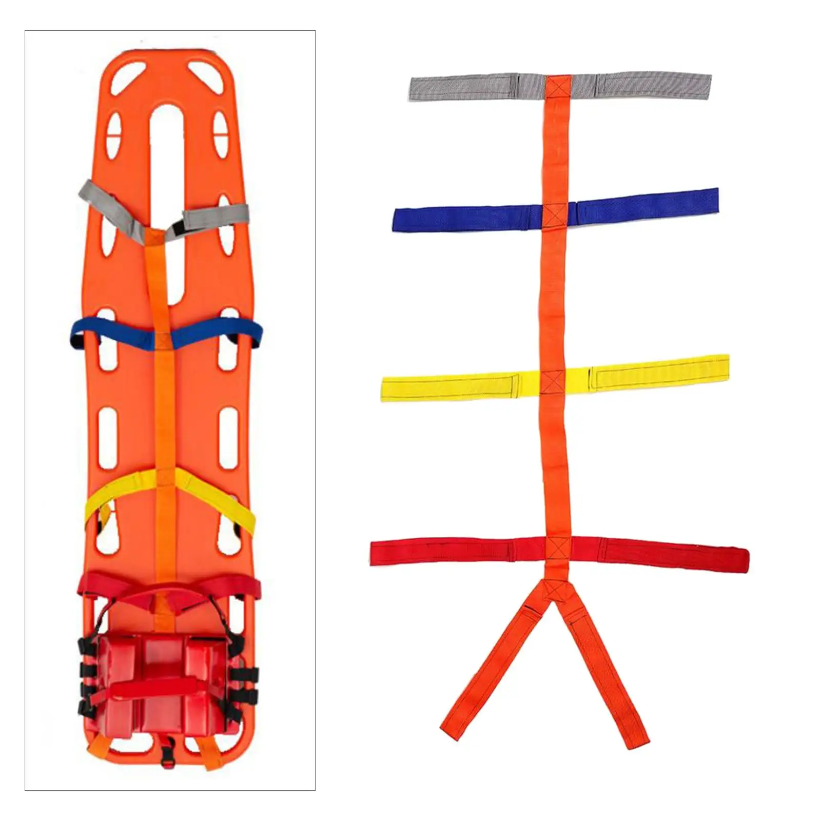 Spider Strap Spinal Belt Stretcher Color Coded Spinal Fixation EMS Band Reflective Backboard Support Personal for Spine Board