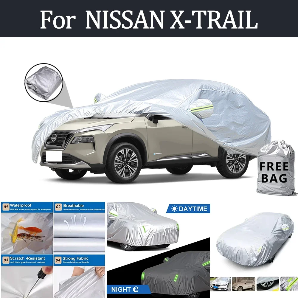 

For NISSAN X-TRAIL Car Cover Outdoor Protection Covers Snow Sunshade Waterproof Dustproof Exterior UV Car Accessories