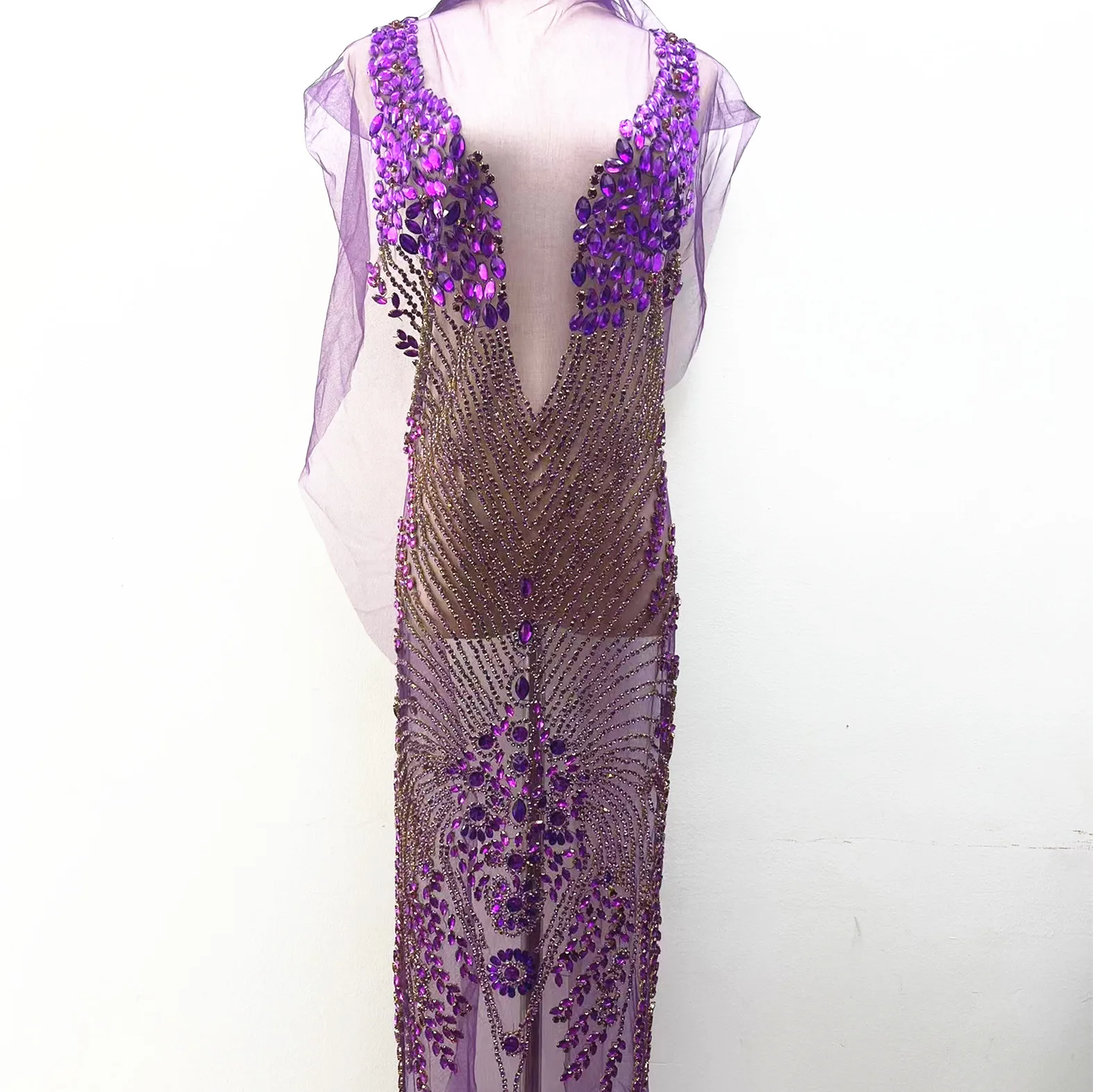 

RM520 Wholesale Sewing on Dress Accessories Full Body Crystal Patch Rhinestone Applique Bling for Bodice Party Dress