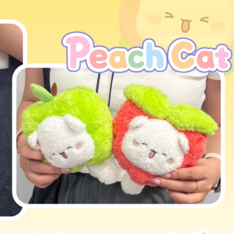 

Original Peach Cat Peachy Meow Fluffball Series Blind Box Pendant Cute Keychain Kawaii Cartoon Bag Decorations Girl Heart Gift