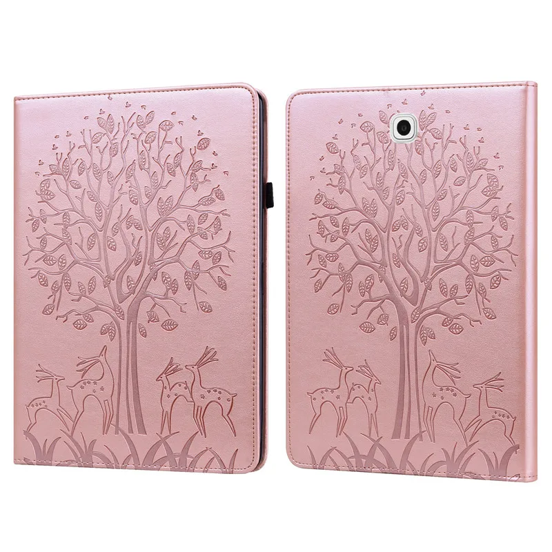 Case for Samsung Galaxy Tab S2 9.7 inch SM-T810 T813 T815 Case Coque Embossed Tree Wallet Tablet for Funda Galaxy Tab S2 Cover