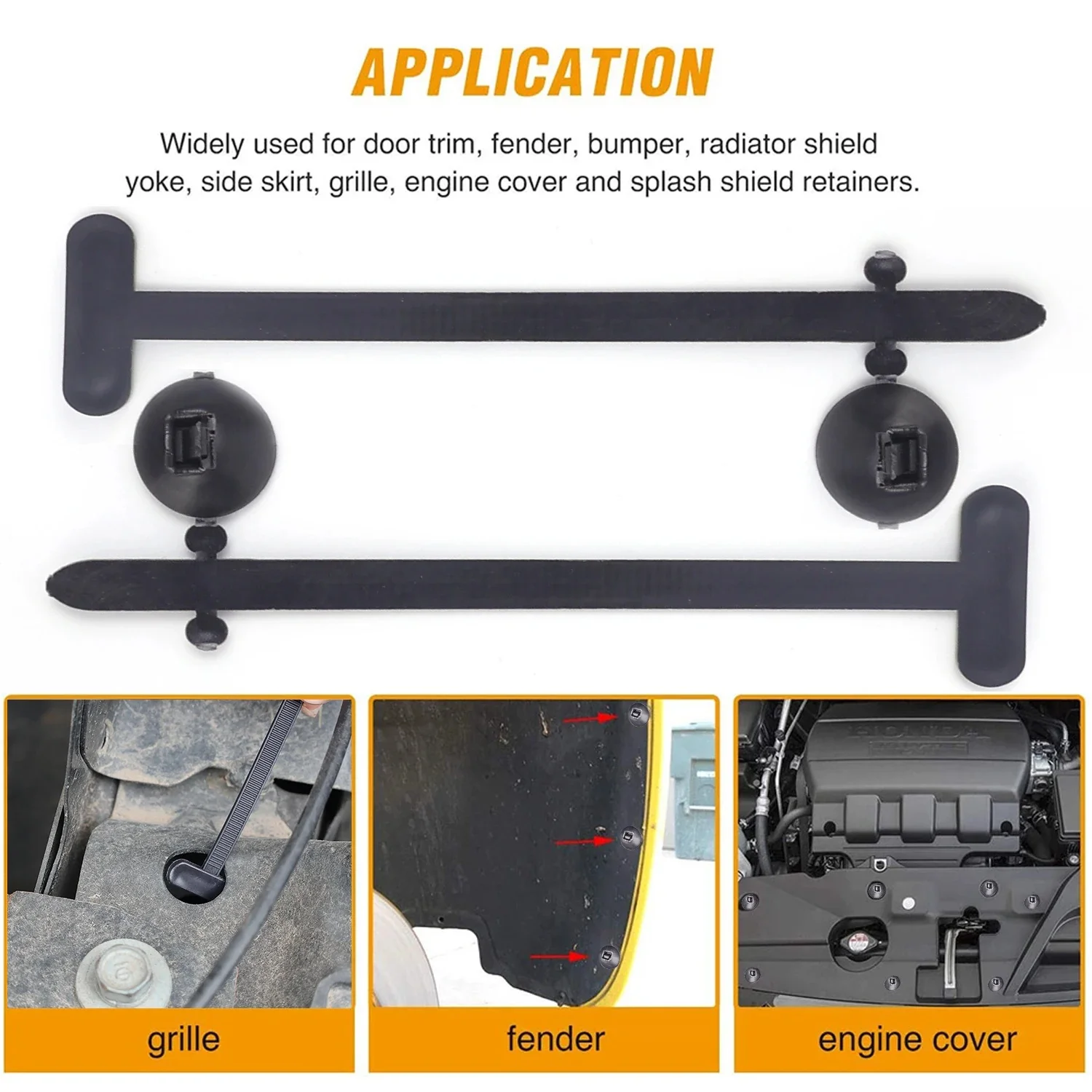 10-1000 Stück Universelle Nylon-Kabelbinder mit Schnalle, Hochbelastbare Kabelbinder mit Stiftknopf für Auto-Reparaturen und Befestigungsbänder – Detail 7