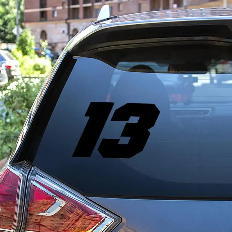 Car Modified Sticker Rear Window Number 13 Decor Decals For Auto Strong Adhesion Decoration Supplies For Refrigerators