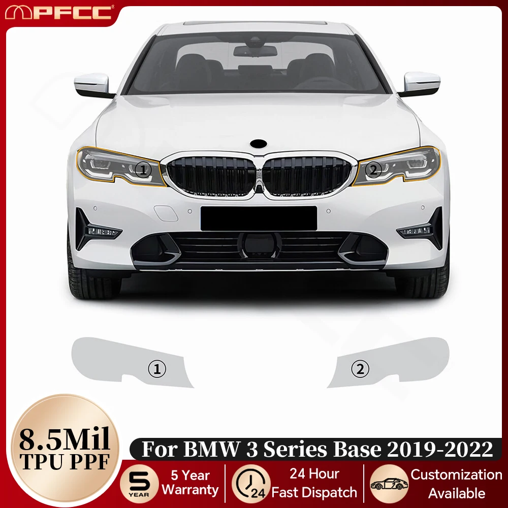 

Pre-cut PPF For BMW 3 Series Base 2019-2022 Headlight Rearview TPU Protection Film Clear Bra Anti-scratch Resistant Invisible