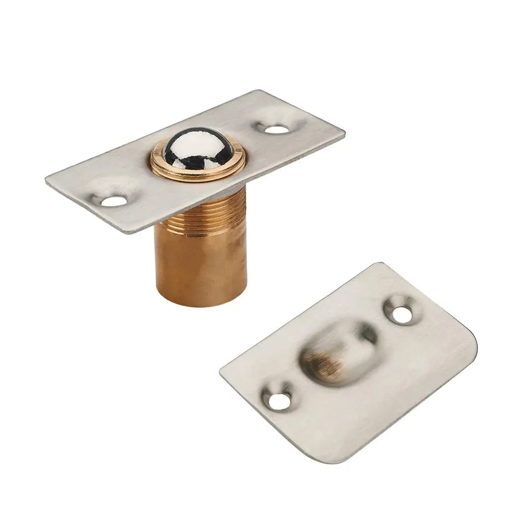 Adjustable Roller Ball Door Spring Catch Lock Internal Latch Stainless Steel Room Internal Latch Cabinet Gate Door Latch