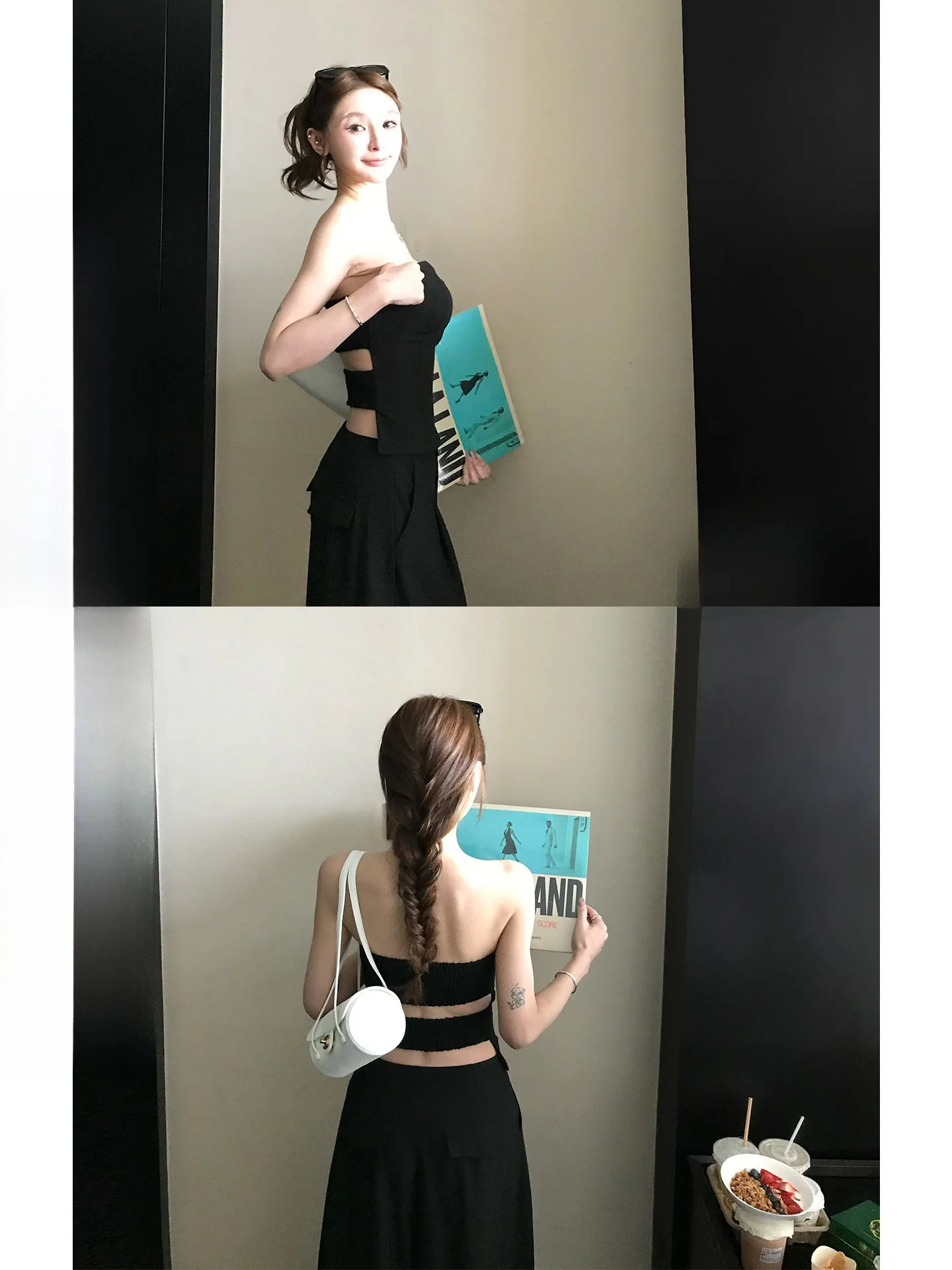 

Nini Style Woolen Suit Top And Wide Leg Casual Pants Set Skk Store Exclusive Development Spring Summer Fashion Women's Ensemble