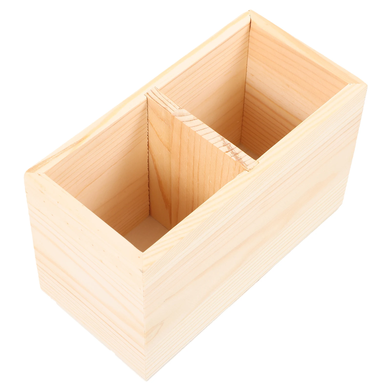 

Solid Wood DIY Pine Storage Barrel Pen Holders Art Supply Organizer Wooden Pencil