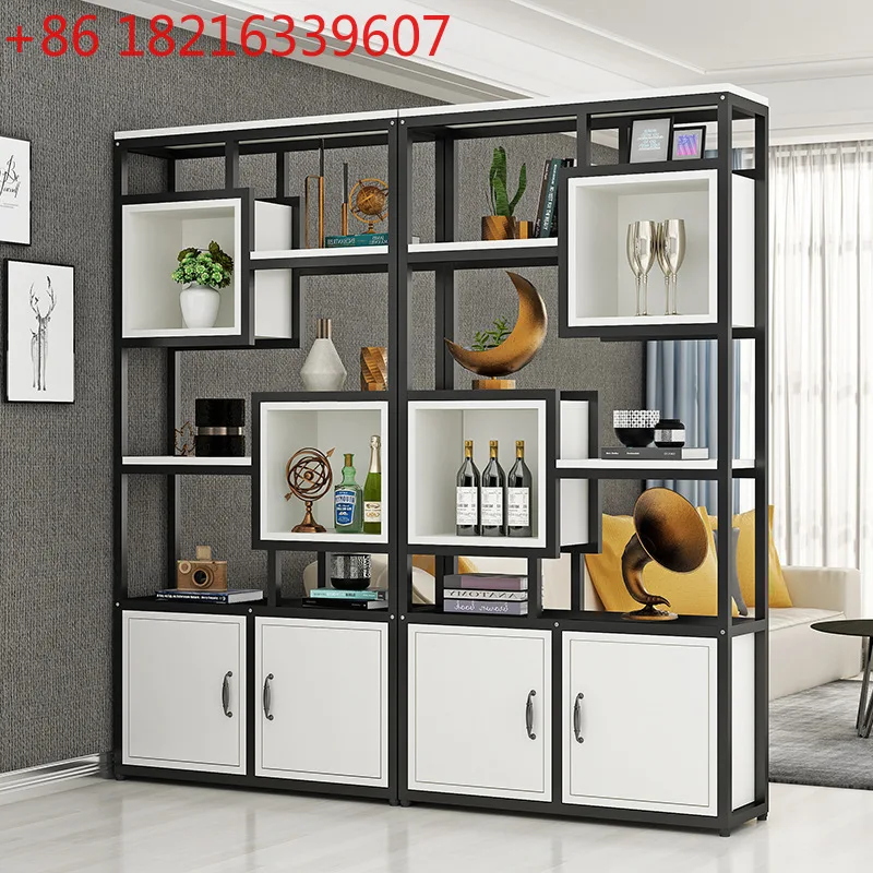 

Перегородка из кованого железа, настенная стойка, офисная витрина в индустриальном стиле, входной шкаф для ресторана