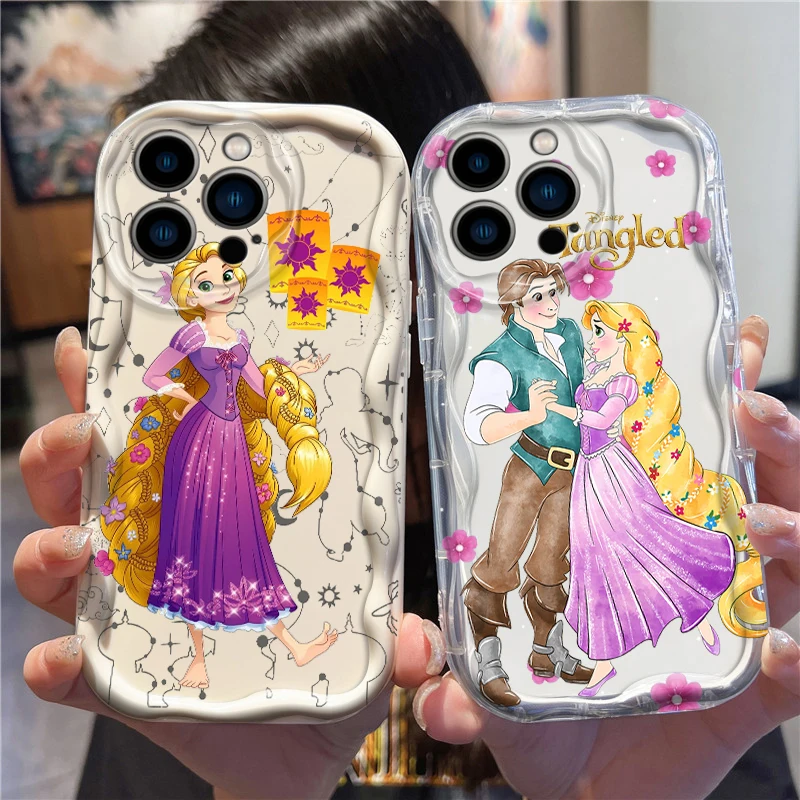 Tangled Rapunzel Anime For Apple iPhone 15 14 13 12 11 XS XR X Pro Max Plus Wave Oil Soft Phone Case