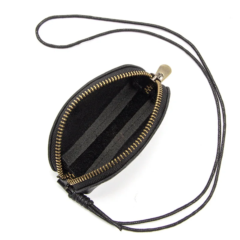 Genuine Leather Coin Purses Pouch Change Purse With Zipper For Men Women Minimalist Wallets Lightweight Coin Lipstick Pocket