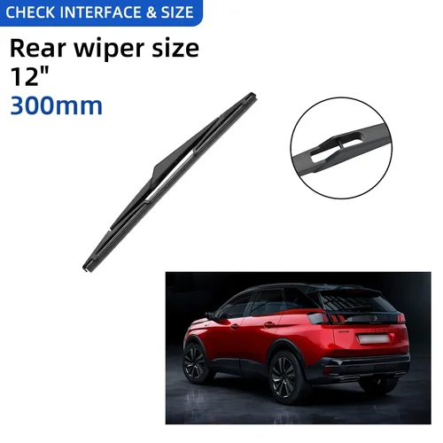 Imagen 2 del producto 3 uds para Peugeot 3008 MK2 2017-2021 28 ""+ 16"" + 12 ""escobillas de limpiaparabrisas delanteras y traseras accesorios para cortador de ventana 2021