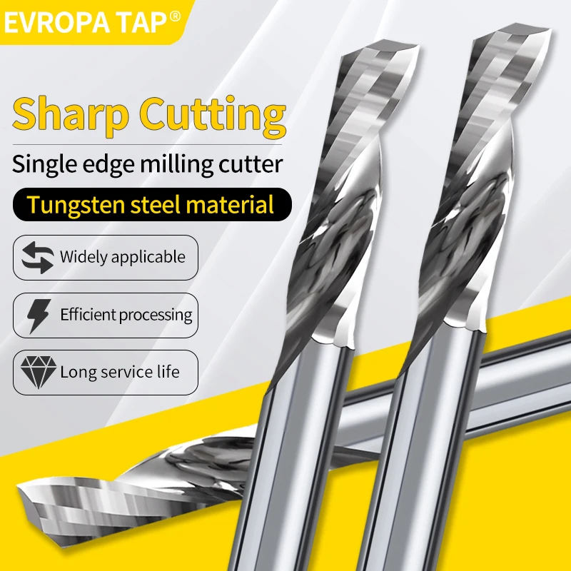 

5A carbide single flute inch end mill for woodworking tools aluminum cutting tool cnc milling cutter Wood milling cutter