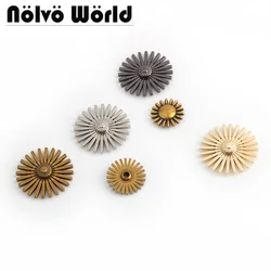 10-50-200pcs 15-17-25mm Beautiful Sun flower DIY shoes bags bracelets decorative fastern Rainbow studs rivets