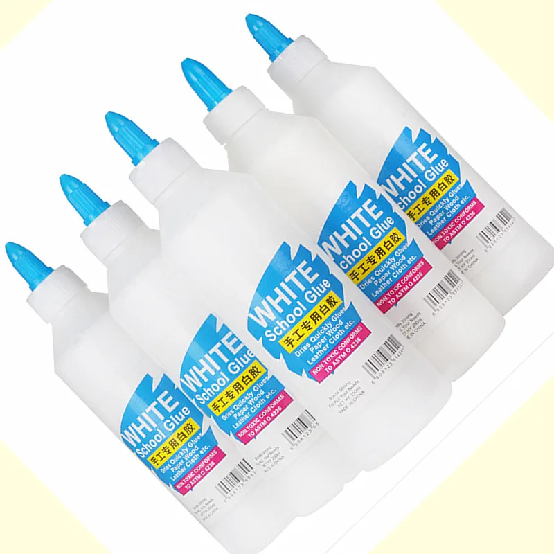 250ml White Glue School Office Supply High-Capacity Fast Dry Liquid Adhesive Student Handwork Paper Crafts Tool Safety Non-Toxic