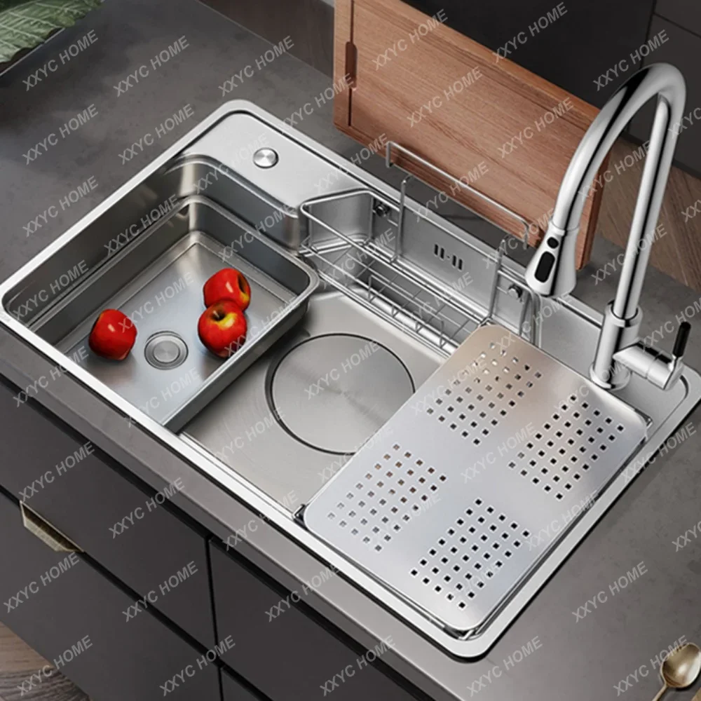 

Kitchen Sink Stainless Steel Kitchen Drop-in Sink Japanese Style Sink Large Single Sink Scullery Basin