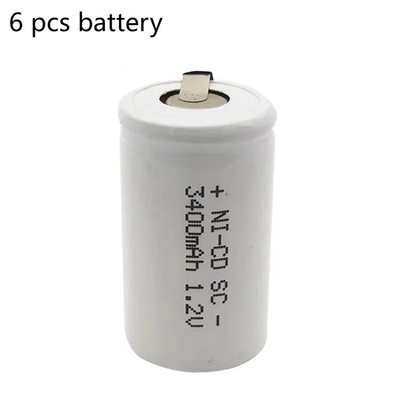6/10/12/20PCS Hoge Kwaliteit SC 1.2V 3400mAh Oplaadbare Batterij Sub C batterijen voor Elektrische Boor Schroevendraaier
