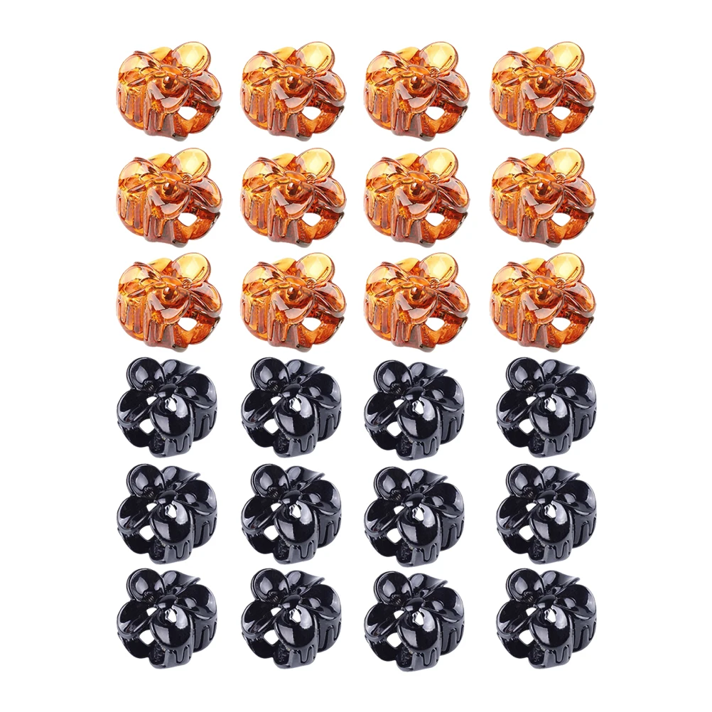

24pcs Mini Hair Claw Plastic Flower Shape Hairpins Lovely Hair Clips Durable Elegant Party Wedding Birthday Costume