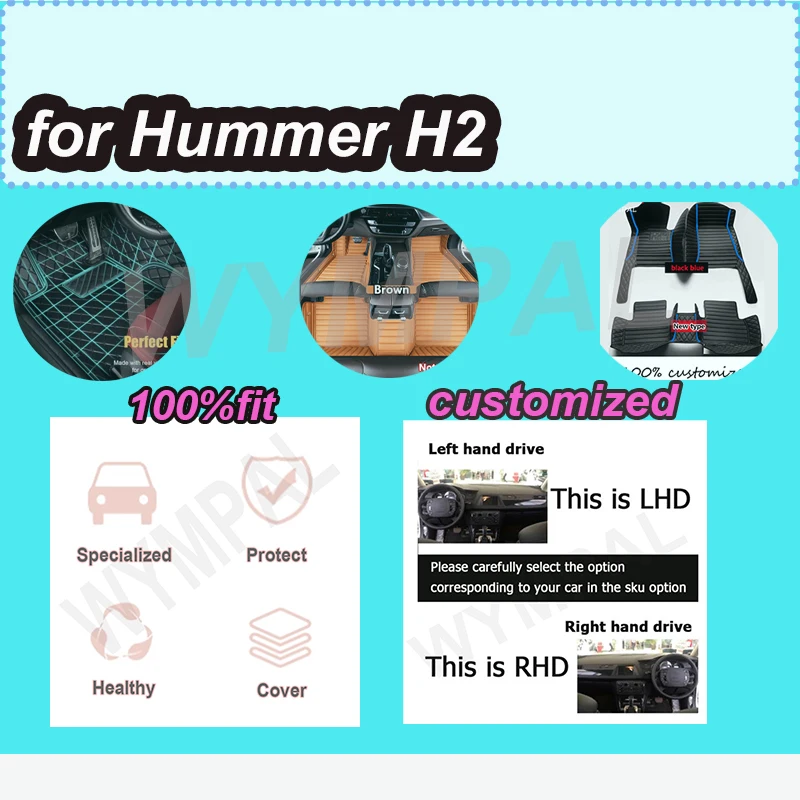 

Роскошные автомобильные коврики для Hummer H2 2008, изготовленные на заказ автомобильные подушечки для ног