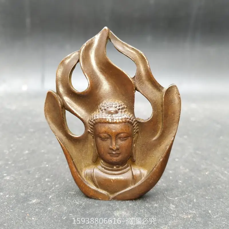 Alloy imitation pure copper, red copper, Sakyamuni Buddha statue thread, fragrant insert, retro piece