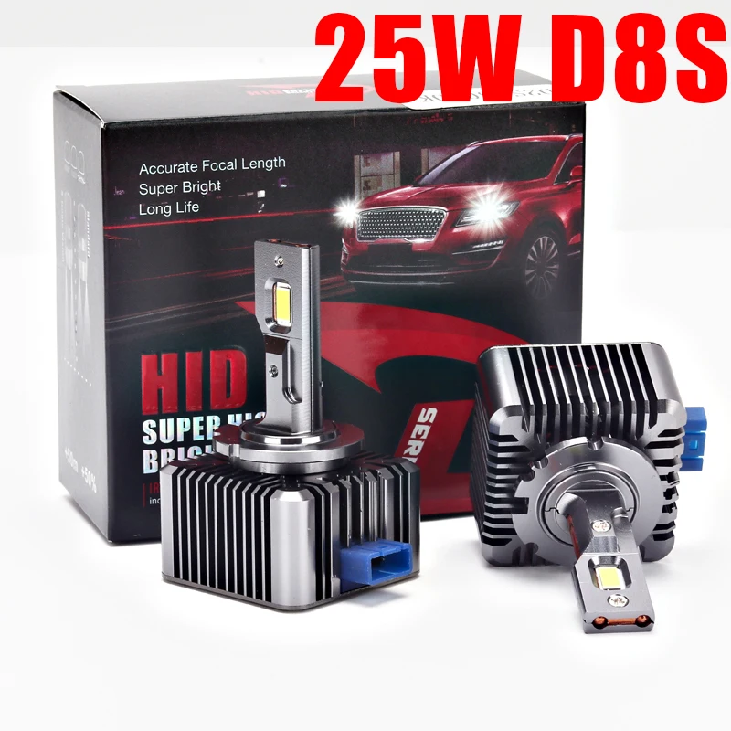 

Fast Bright D8S HID TO LED headlight 25W D8S 6000K Car Headlight D8S Spare Bulb D8S led light