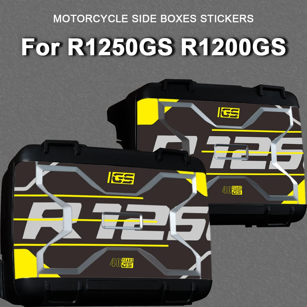 ملحقات ملصق صناديق جانبية للدراجات النارية لـ R1250GS R 1250 GS 1250GS شارات مقاومة للماء لسيارات BMW Vario Case R1200GS R1200 1200GS