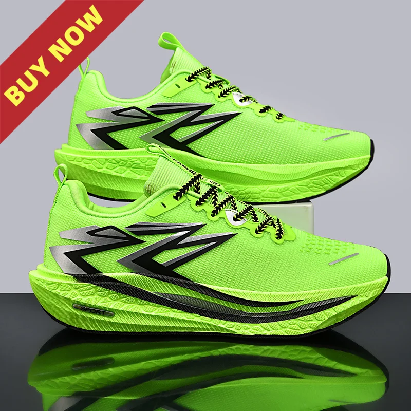 

Marathon Men Sports Running Shoes Carbon Plate Cloud Cushion Breathable Lightweight Women Comfy Stable Athletic Nonskid Sneakers