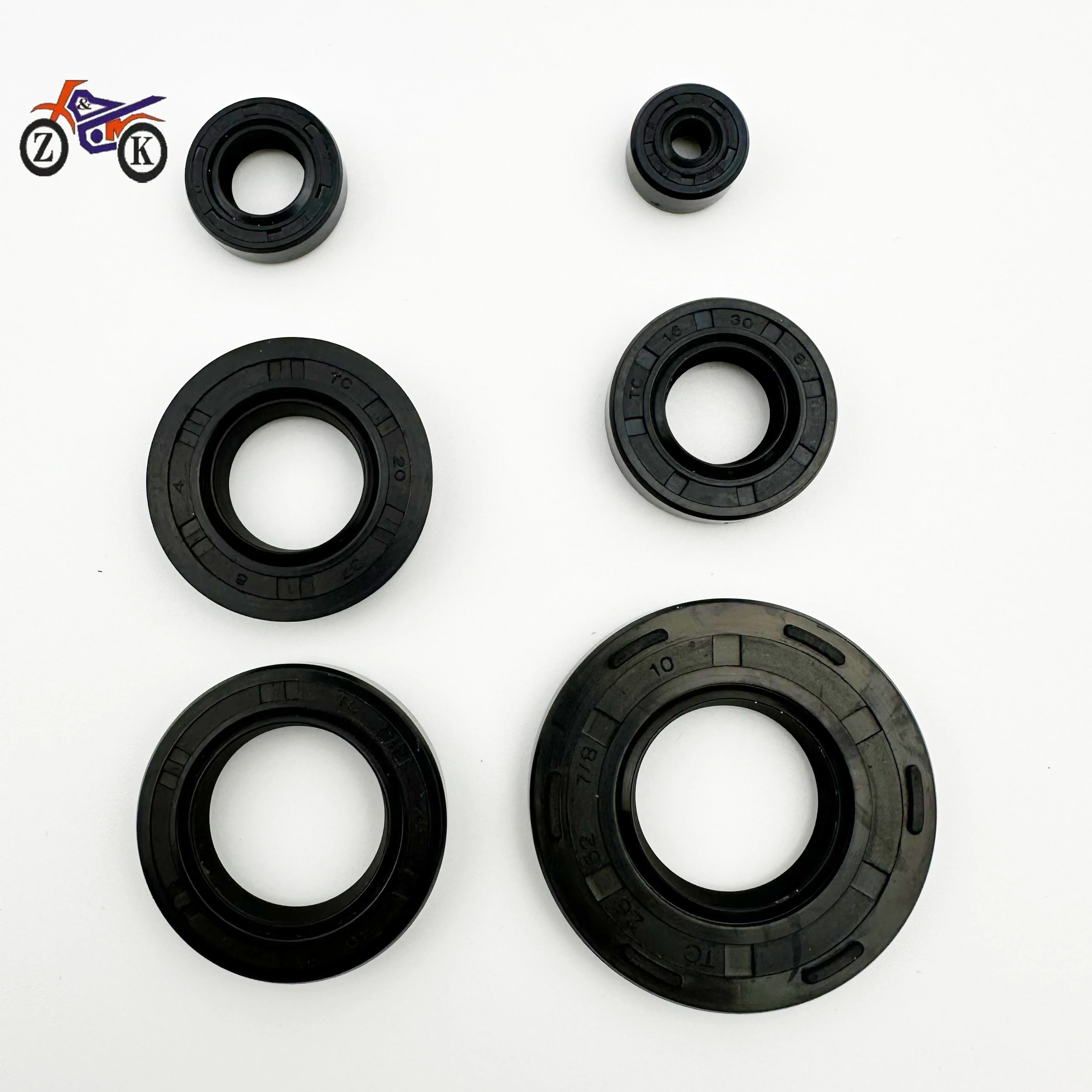 full complete engine 6pcs oil seal rubber gear shaft seal Motorcycle AX100 for Suzuki 2 stroke 100cc AX 100 engine parts