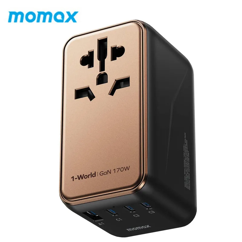 MOMAX 170W GaN Travel Adapter Universal International Power