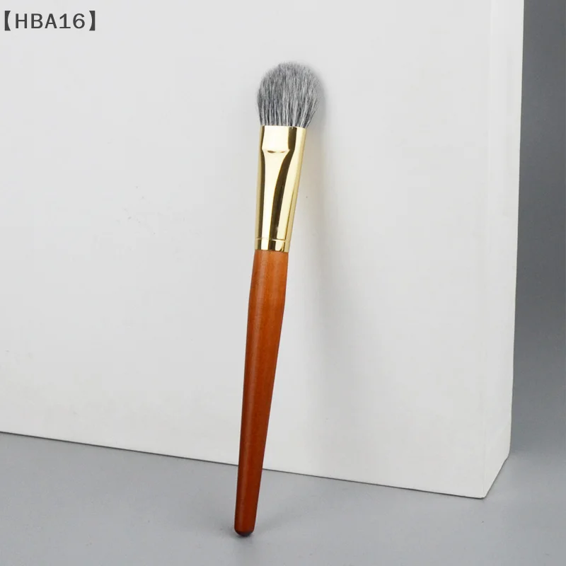 〔HBA16〕Natural Hair Blush Brush Face Detail Shadow Makeup Brushes Goat Hairs Blusher Bronzer Pro Essential Cosmetic Tools