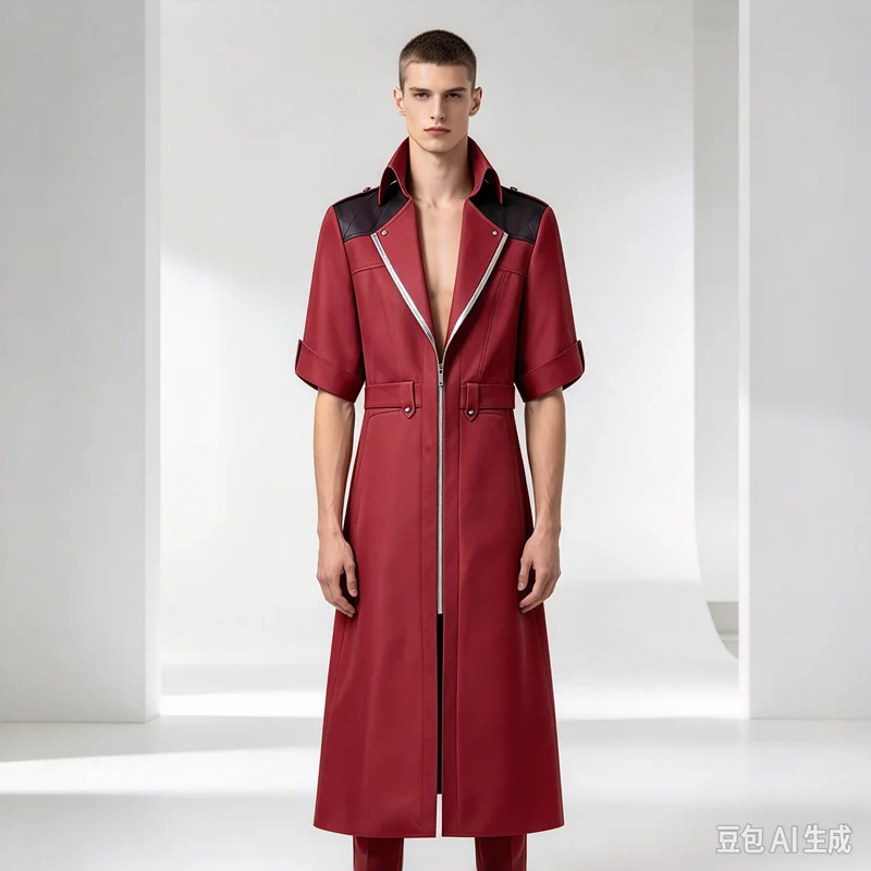 DMC Dante Vergil Trench Coat Game Devil May Cry Cosplay Costume Men Halloween Carnival Party Role Play Jacket Outerwear Overcoat