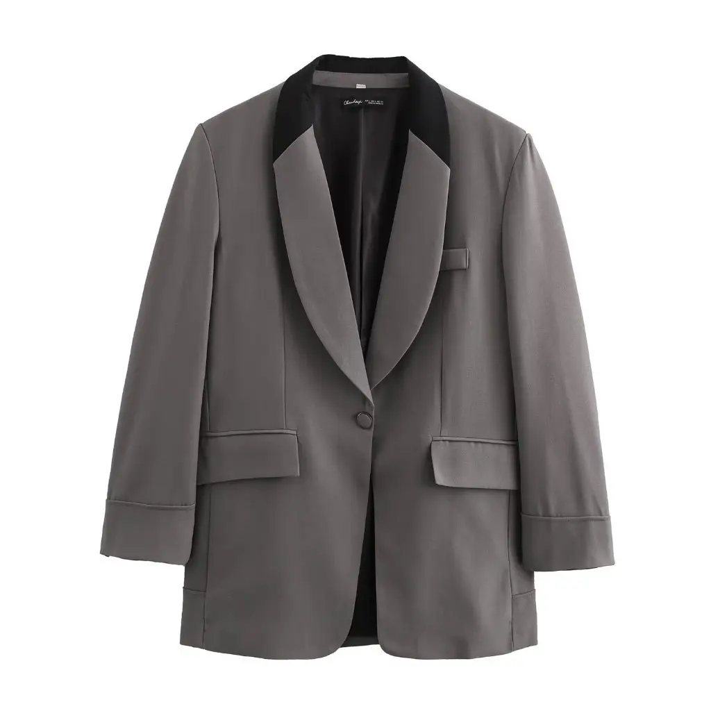 

Женский зимний костюм в европейском и американском стиле, зеленый фруктовый воротник, куртка, комплект прямых брюк на шнуровке