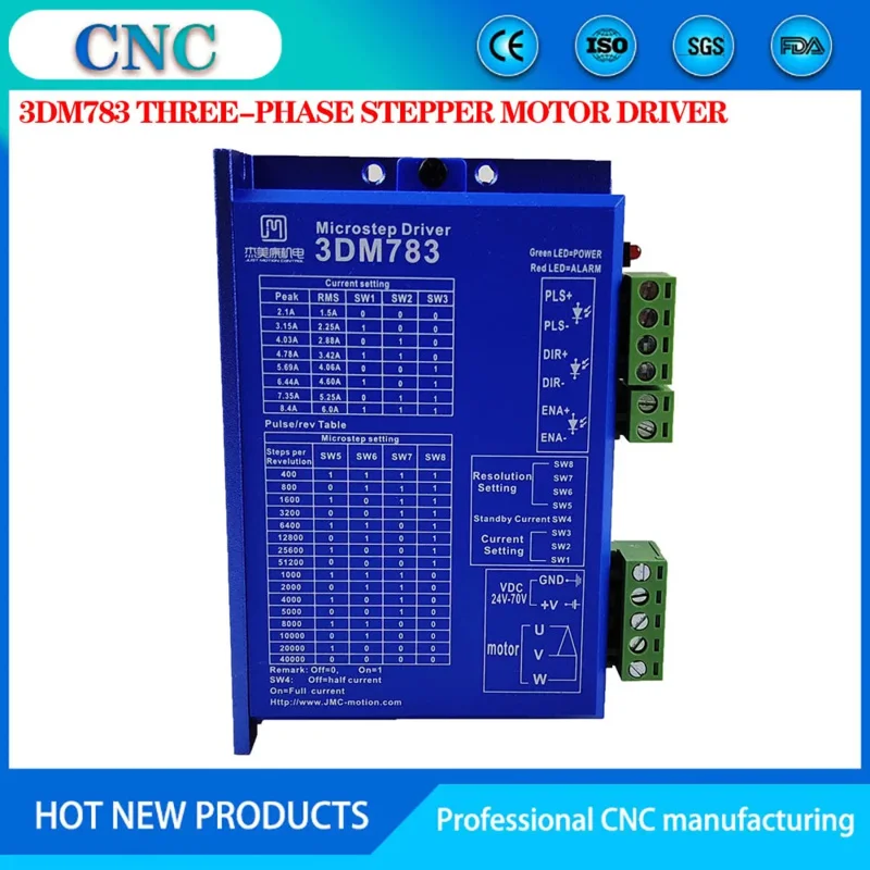 

Three phase stepping motor driver drives UVW 36V 8.5A pulse frequency 250khz JMC genuine 3DM783 2DM556 2DM556S