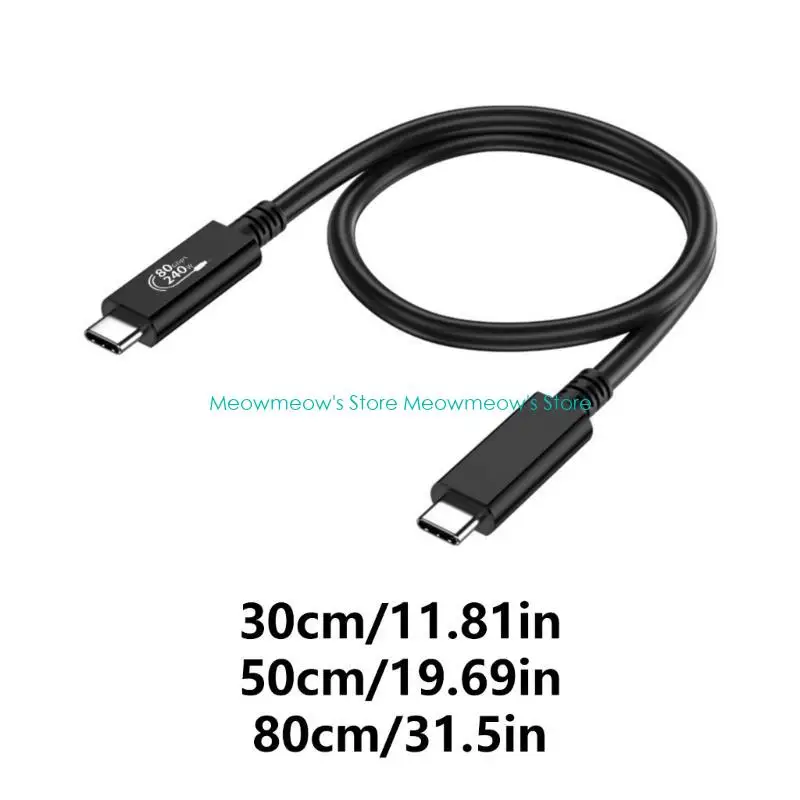 240W 빠른 충전, 80GBPS 데이터 전송 및 4K@540Hz 디스플레이가있는 W91A USB4.0 케이블