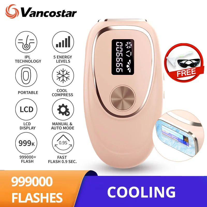 

Vancostar Laser Epilator for Women Men Laser Hair Removal 999900 Flash Home Use Devices IPL Photoepilator Depilator Dropshipping