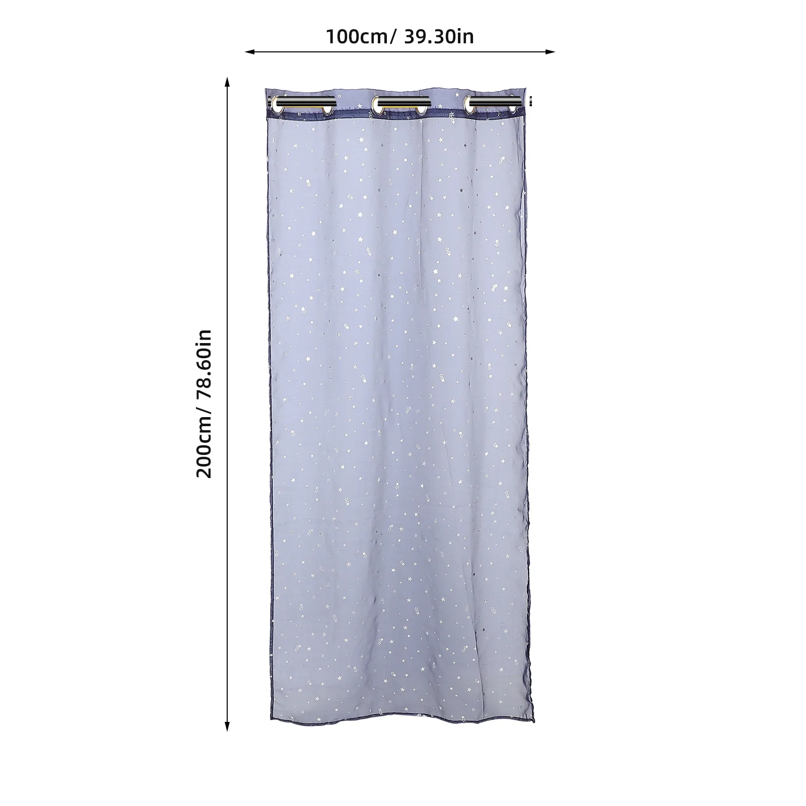 1 قطعة ستارة فوال شفافة (أزرق كحلي 100X200 سنتيمتر) للحمام غرفة نوم نافذة ضوء تصفية حماية من الشمس المنزل #3
