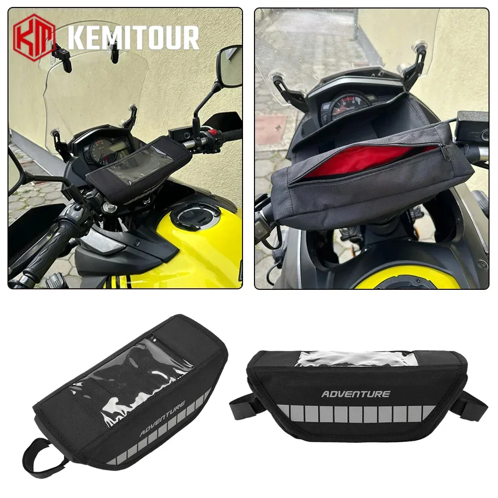 

Universal Motorcycle Handlebar Bag Touchscreen Phone Storage Bag For BMW For Suzuki For Kawasaki Series Street Trip Riding Parts