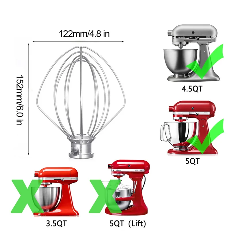 สําหรับห้องครัว Aide อุปกรณ์เสริม 4.5-5 Qt Tilt-Head Stand เครื่องผสมอาหารสําหรับ Kitchenaid Paddle สิ่งที่แนบมาสําหรับ K45B/K5THCB/K5THBS