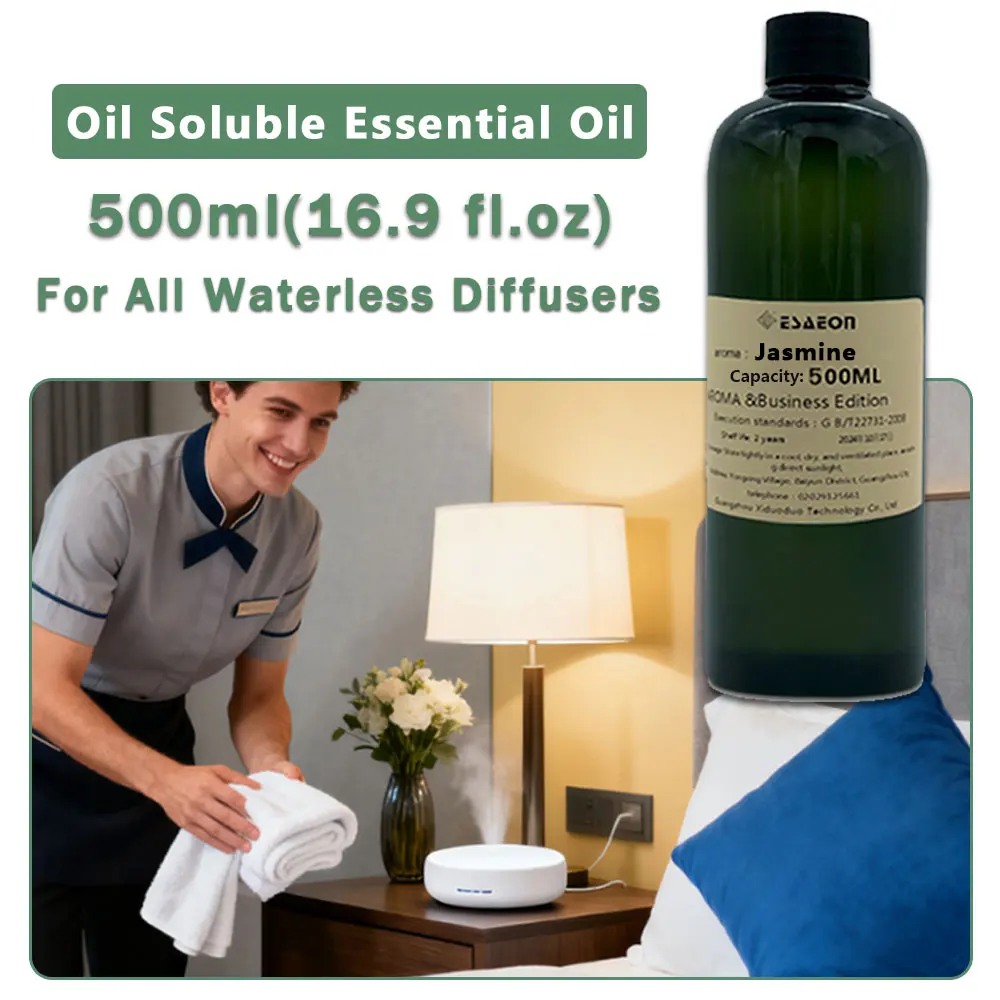 ESAEON Hotel Aroma Machine Oil - Essential Oil For Two-Fluid Diffusion Machine Supplement Solution, Jasmine - 500ML (16.9 fl.oz)