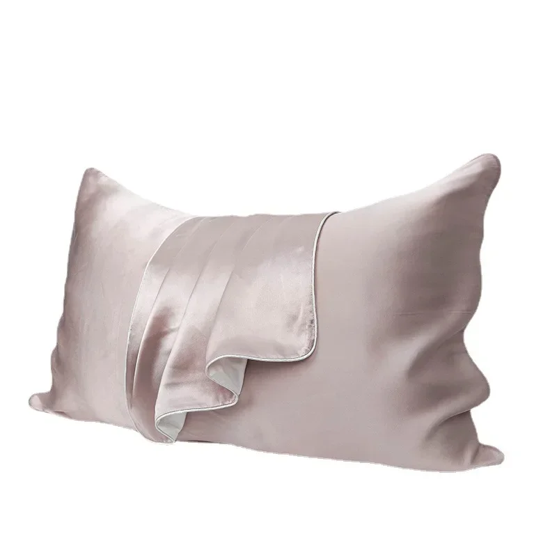 Solid Color Blue Green Pink Grey 19MM Silk Pillow Cover Smooth Envelope Pillowcase 48x74cm 11 Colors Available SC008