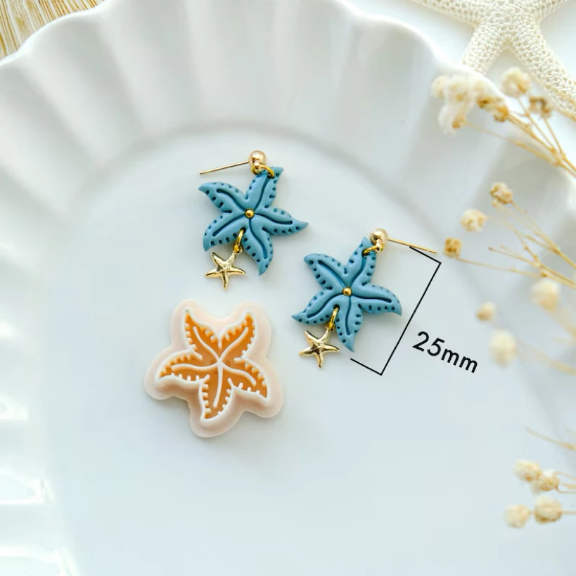 Seashell Polymer Clay Cutter | Summer Clay Cutters | Clay Earring Cutter | Polymer Clay Cutter for Jewelry Making Polymer Clay