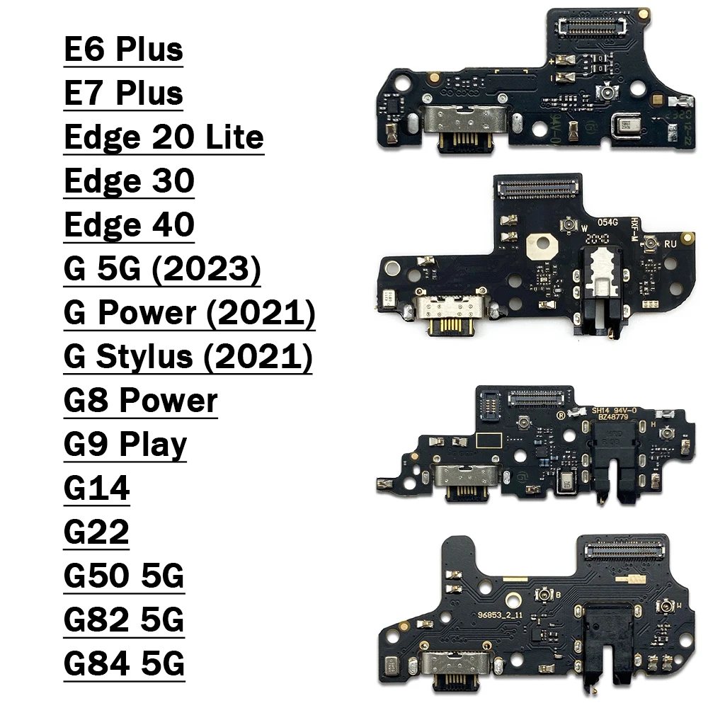 

USB-порт для зарядки, док-станция, гибкий кабель, плата для Motorola Moto G14 G22 G50 G82 G84 E6 E7 Plus Edge 20 Lite 30 40 G 5G G8 G9