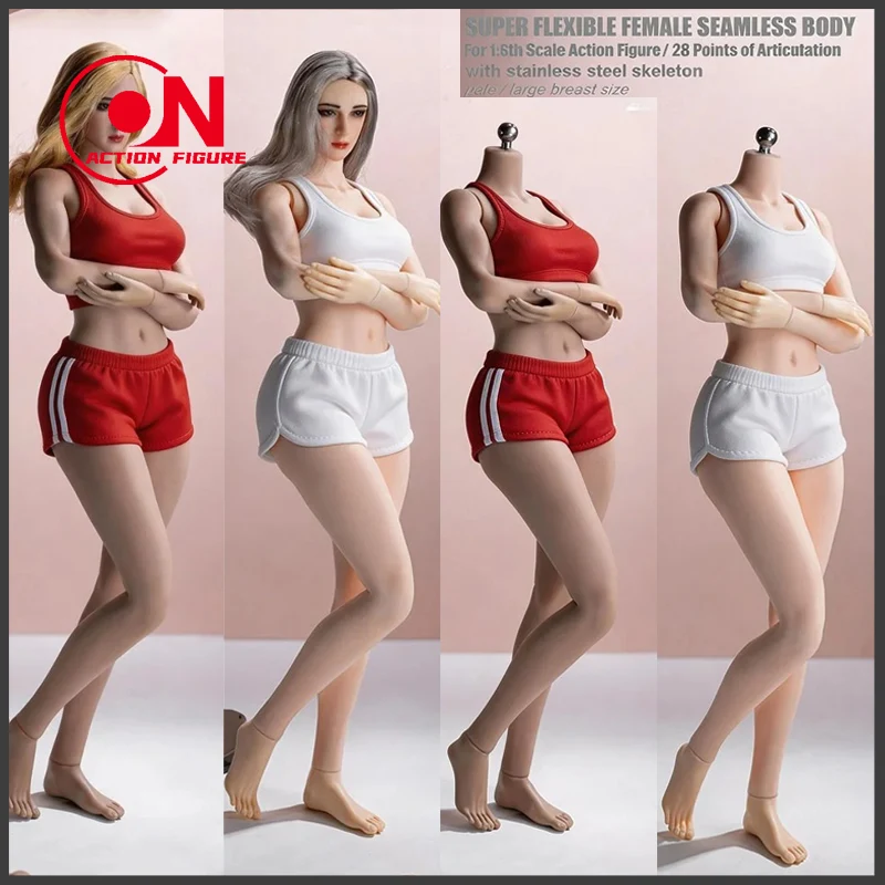 

TBLeague PLLB2023-S52 S53 1/6 Scale Female European American Seamless Large Breast Body 26.5cm Pale Suntan Action Figure Body