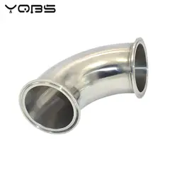 YQBS-conector de abrazadera triple para sistema sanitario, accesorio de tubería de acero inoxidable 3/4, codo de 90 grados, 102 