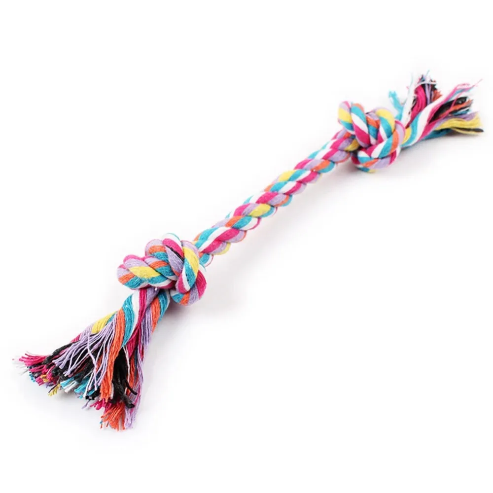 17cm Dog Rope Chew Toy Pet Molar Bite-Resistant Rope Knot Outdoor Training Playing Puppy Dog Relieving Stuffy Toy Pet Supplies